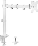 VIVO Single 13 to 38 inch Ultrawide Monitor Arm Desk Mount, Regular Screens up to 32 inches, 22 lbs capacity, Fully Adjustable Stand with C-Clamp and Grommet Base, Black, STAND-V001 - Image 8