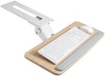 VIVO Adjustable Computer Keyboard & Mouse Platform Tray Ergonomic Under Table Desk Mount Drawer Underdesk Shelf (MOUNT-KB03B) | Adjustable Computer Keyboard and Mouse Platform, Ergonomic Under Table Desk Mount Drawer, Full Swivel - Image 2