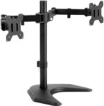 VIVO STAND-V002F Dual LED LCD Monitor Free-Standing Desk Stand for 2 Screens up to 27 Inch Heavy-Duty Fully Adjustable Arms with Max VESA 100x100mm - Image 4