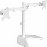 VIVO STAND-V002F Dual LED LCD Monitor Free-Standing Desk Stand for 2 Screens up to 27 Inch Heavy-Duty Fully Adjustable Arms with Max VESA 100x100mm - Image 10