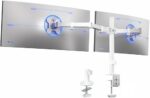 VIVO Dual Monitor Desk Mount, Holds 2 Computer Screens up to 30 inches and 22lbs Each, Heavy Duty Fully Adjustable Steel Stand with C-Clamp and Grommet, Black, STAND-V002 | Black, Articulating, Adjustable Monitor Arm, Grommet or C-Clamp Mounting, Computer Stand for 2 Monitors, Holds 22 lbs Each - Image 12