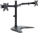 VIVO STAND-V002F Dual LED LCD Monitor Free-Standing Desk Stand for 2 Screens up to 27 Inch Heavy-Duty Fully Adjustable Arms with Max VESA 100x100mm - Image 8
