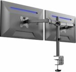 VIVO Dual Monitor Desk Mount, Holds 2 Computer Screens up to 30 inches and 22lbs Each, Heavy Duty Fully Adjustable Steel Stand with C-Clamp and Grommet, Black, STAND-V002 | Black, Articulating, Adjustable Monitor Arm, Grommet or C-Clamp Mounting, Computer Stand for 2 Monitors, Holds 22 lbs Each - Image 6