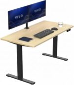 VIVO Black 60 x 24 in Standing Desk, DESK-KIT-1B6B | Electric, Holds 220 lbs, Sit Stand, Height Adjustable, Solid One-Piece Table Top, Memory Presets, 1B Series, Black Frame - Image 4