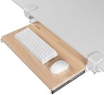 VIVO Large Keyboard Tray Under Desk Pull Out with Extra Sturdy C Clamp Mount System, 27 (33 Including Clamps) x 11 Inch Slide-Out Platform Computer Drawer for Typing, Black, MOUNT-KB05E | Keyboard Tray for Typing, Slide Out Platform, Extra Sturdy C-Clamp Mount System, Computer Drawer, Black Frame - Image 2