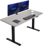 VIVO Black 60 x 24 in Standing Desk, DESK-KIT-1B6B | Electric, Holds 220 lbs, Sit Stand, Height Adjustable, Solid One-Piece Table Top, Memory Presets, 1B Series, Black Frame - Image 12