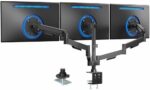 VIVO Dual Monitor Stand, Fully Adjustable Arms for 17 to 32 inch Screens, Mechanical Articulating Desk Mount, Gaming and Office Setups, VESA 75x75, 100x100, Max 19.8 lbs, Classic, Black, STAND-V002O - Image 2