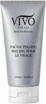 Vivo Per Lei Facial Peeling Gel - Exfoliates Dead Skin - Gentle - 4.05 Oz | Exfoliating Gel for Rough, Dry, Sensitive or Mature Skin - Face Peel with Dead Sea Minerals - Non Abrasive - Image 3