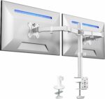 VIVO Dual Monitor Desk Mount, Holds 2 Computer Screens up to 30 inches and 22lbs Each, Heavy Duty Fully Adjustable Steel Stand with C-Clamp and Grommet, Black, STAND-V002 | Black, Articulating, Adjustable Monitor Arm, Grommet or C-Clamp Mounting, Computer Stand for 2 Monitors, Holds 22 lbs Each - Image 15