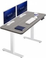VIVO Black 60 x 24 in Standing Desk, DESK-KIT-1B6B | Electric, Holds 220 lbs, Sit Stand, Height Adjustable, Solid One-Piece Table Top, Memory Presets, 1B Series, Black Frame - Image 15