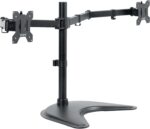 VIVO STAND-V002F Dual LED LCD Monitor Free-Standing Desk Stand for 2 Screens up to 27 Inch Heavy-Duty Fully Adjustable Arms with Max VESA 100x100mm - Image 7