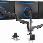 VIVO Dual Monitor Stand, Fully Adjustable Arms for 17 to 32 inch Screens, Mechanical Articulating Desk Mount, Gaming and Office Setups, VESA 75x75, 100x100, Max 19.8 lbs, Classic, Black, STAND-V002O
