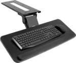 VIVO Adjustable Computer Keyboard & Mouse Platform Tray Ergonomic Under Table Desk Mount Drawer Underdesk Shelf (MOUNT-KB03B) | Adjustable Computer Keyboard and Mouse Platform, Ergonomic Under Table Desk Mount Drawer, Full Swivel - Image 3