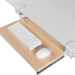 VIVO Large Keyboard Tray Under Desk Pull Out with Extra Sturdy C Clamp Mount System, 27 (33 Including Clamps) x 11 Inch Slide-Out Platform Computer Drawer for Typing, Black, MOUNT-KB05E | Keyboard Tray for Typing, Slide Out Platform, Extra Sturdy C-Clamp Mount System, Computer Drawer, Black Frame