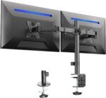 VIVO Dual Monitor Desk Mount, Holds 2 Computer Screens up to 30 inches and 22lbs Each, Heavy Duty Fully Adjustable Steel Stand with C-Clamp and Grommet, Black, STAND-V002 | Black, Articulating, Adjustable Monitor Arm, Grommet or C-Clamp Mounting, Computer Stand for 2 Monitors, Holds 22 lbs Each - Image 9