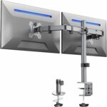 VIVO Dual Monitor Desk Mount, Holds 2 Computer Screens up to 30 inches and 22lbs Each, Heavy Duty Fully Adjustable Steel Stand with C-Clamp and Grommet, Black, STAND-V002 | Black, Articulating, Adjustable Monitor Arm, Grommet or C-Clamp Mounting, Computer Stand for 2 Monitors, Holds 22 lbs Each - Image 7