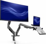 VIVO Dual Monitor Stand, Fully Adjustable Arms for 17 to 32 inch Screens, Mechanical Articulating Desk Mount, Gaming and Office Setups, VESA 75x75, 100x100, Max 19.8 lbs, Classic, Black, STAND-V002O - Image 7